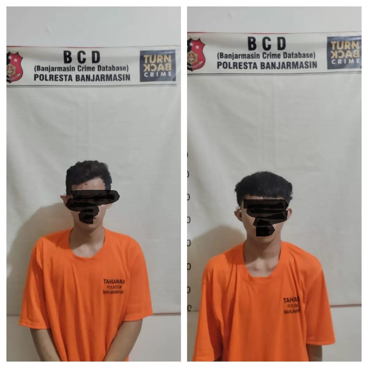 SPESIALIS LAPTOP: Dua pelaku pencurian di SMPN 16 Banjarmasin sudah diamankan Polisi.