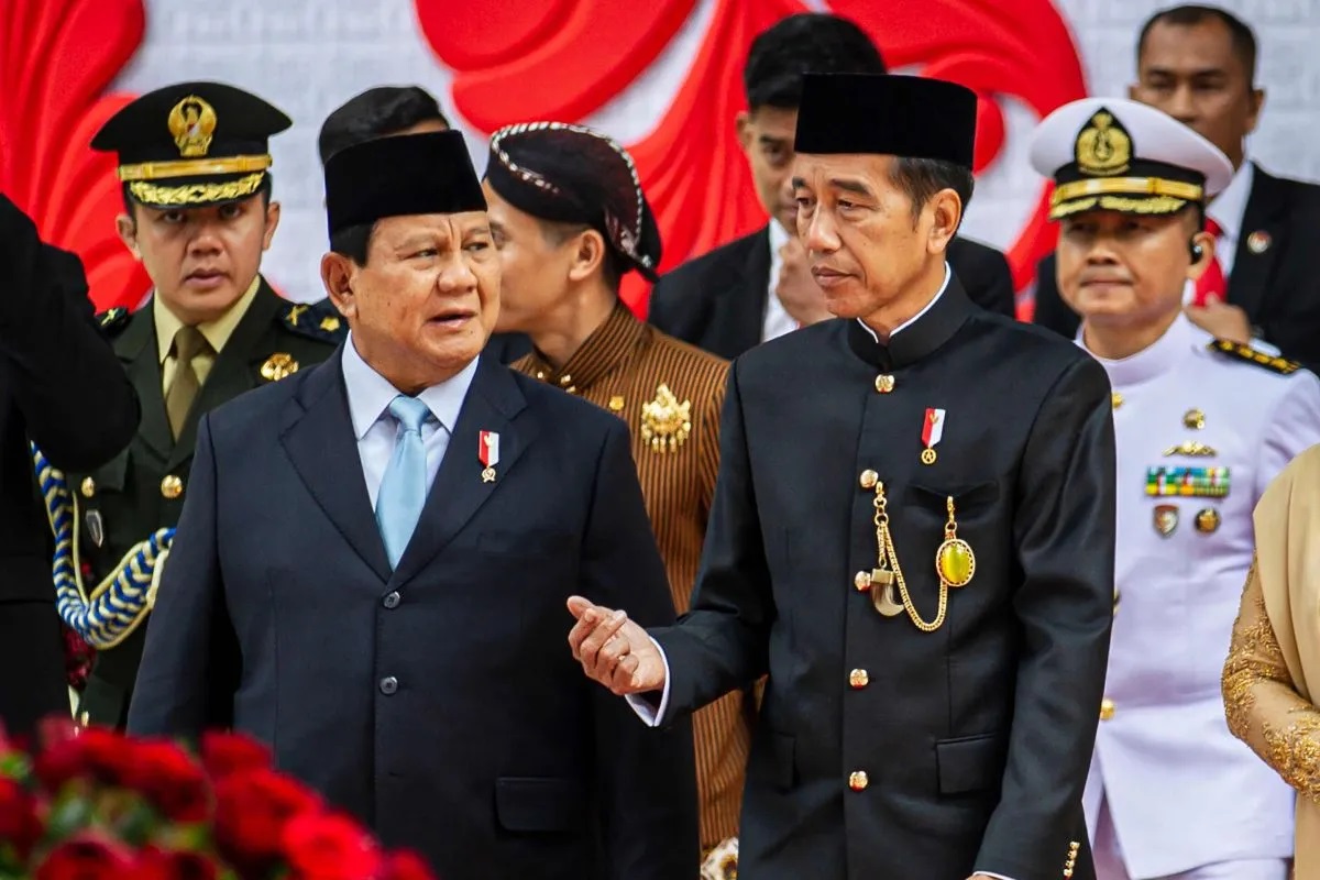 Presiden terpilih Prabowo Subianto dan Jokowi.