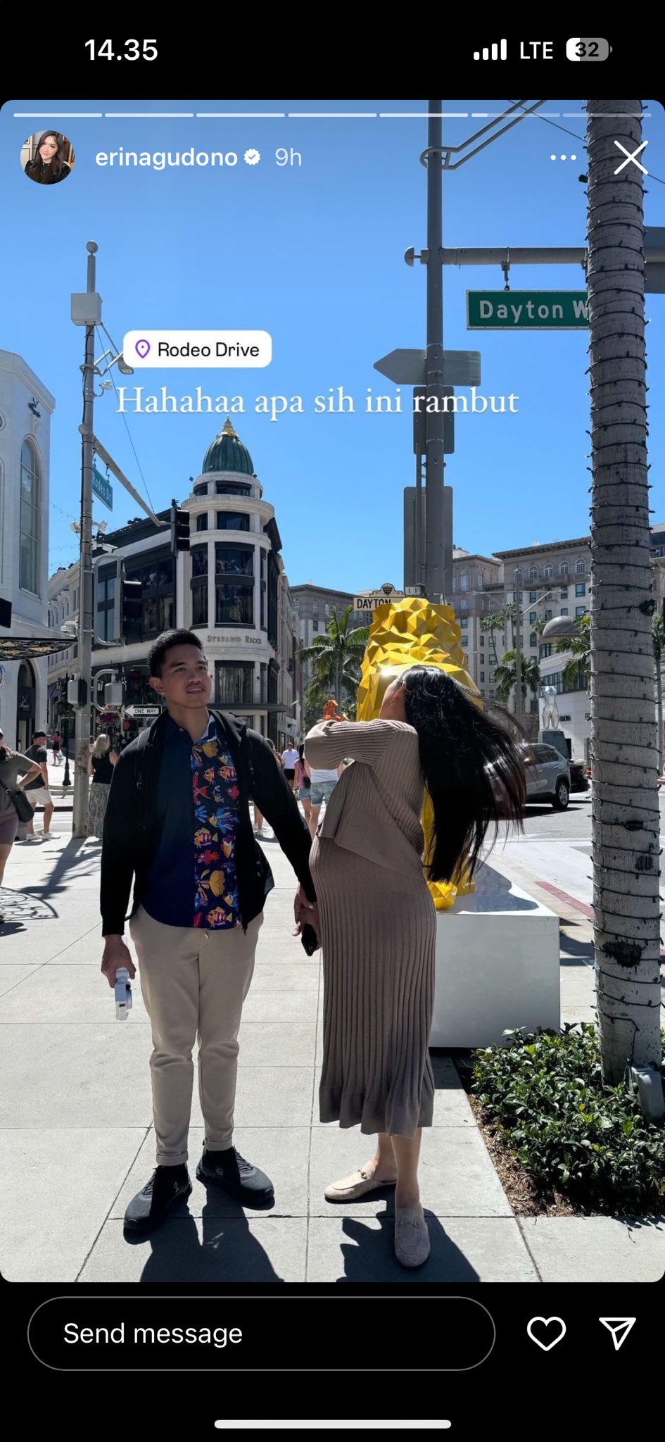 Unggahan Erina.