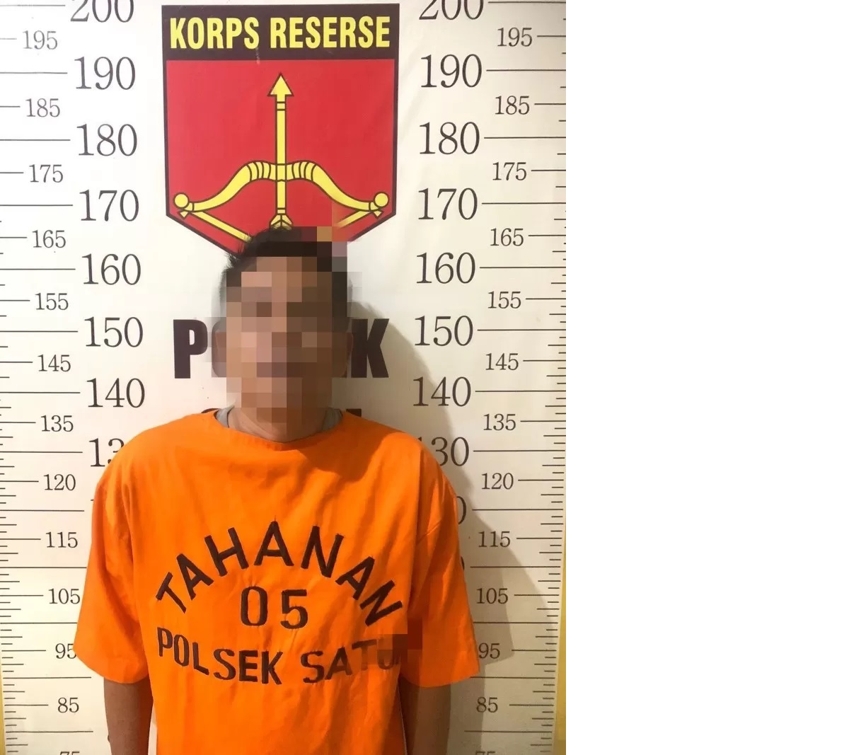 TANTRUM: FS (41) diringkus polisi karena diduga melakukan KDRT kepada istrinya di rumah mereka, Minggu (18/8/2024) malam. (Foto: Polsek Satui untuk Radar Banjarmasin)