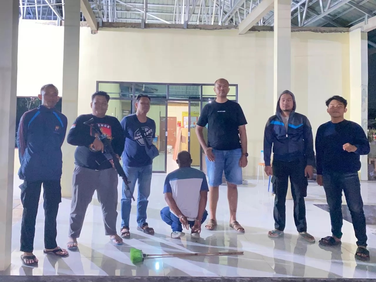 DITANGKAP: Polres Balangan mengamankan pelaku KDRT. (Humas polres Balangan untuk Radar Banjarmasin)