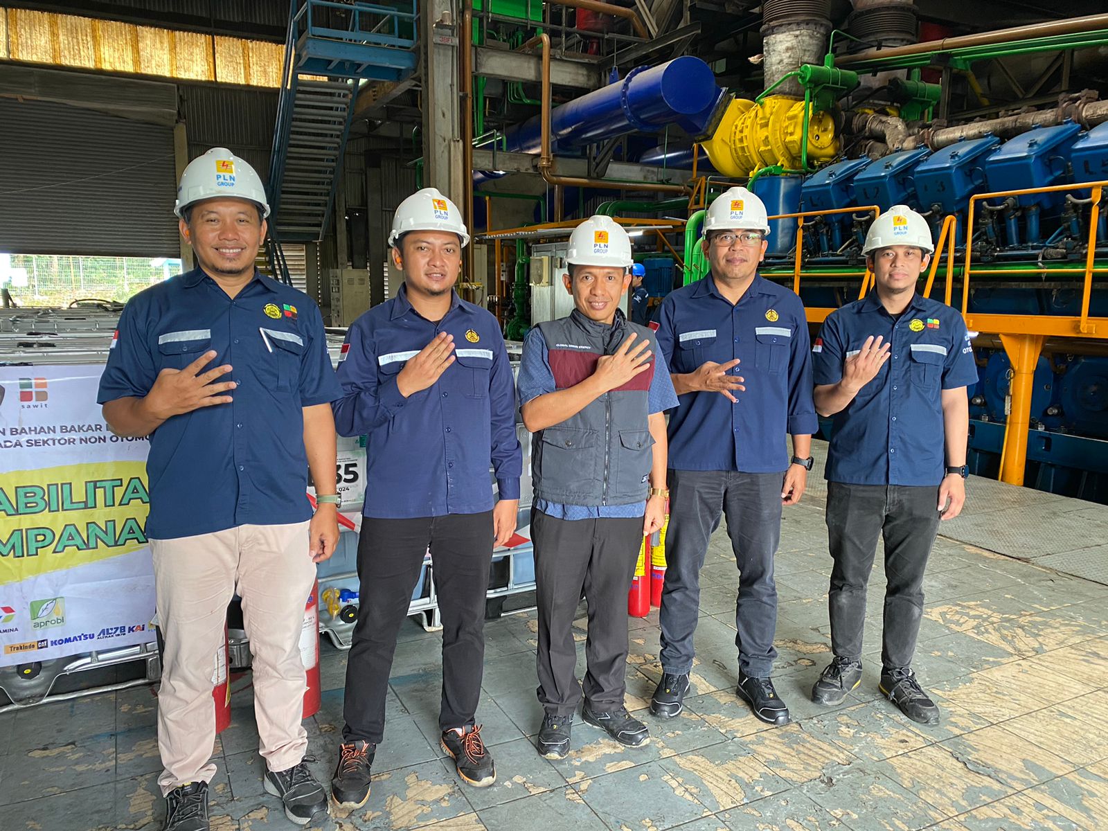 UJI COBA : PLN Indonesia Power UBP Mahakam saat melakukan uji coba bahan bakar B40 di sektor pembangkit PLTD Keledang.