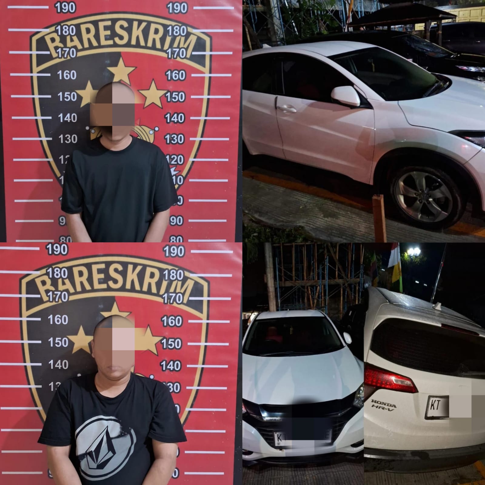 Tersangka dan barang bukti.