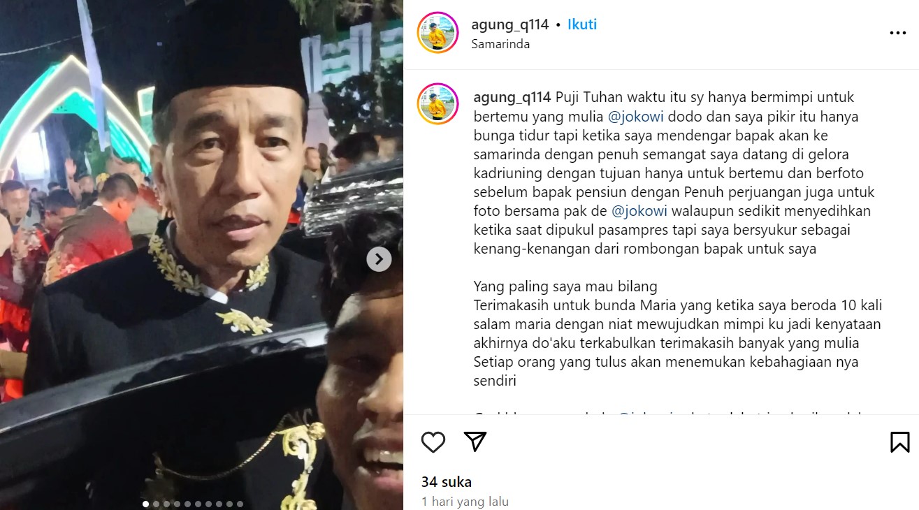 Unggahan akun @agung_q114.