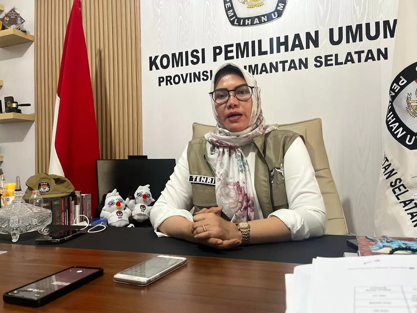 Ketua KPU Kalsel, Andi Tenri Sompa.(Foto:dokumentasi/Radar Banjarmasin)