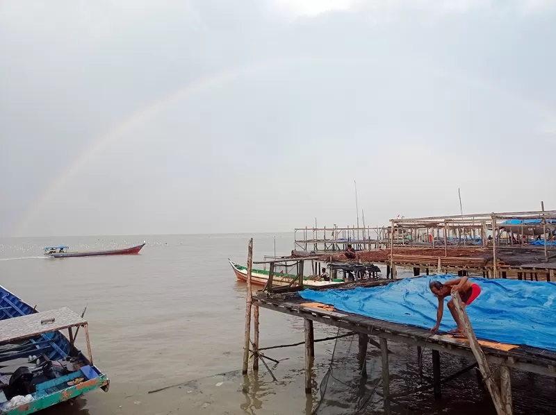 DAMPAK KARHUTLA: Kabut asap ikut menyelimuti wilayah Nunukan sejak Rabu (18/9).