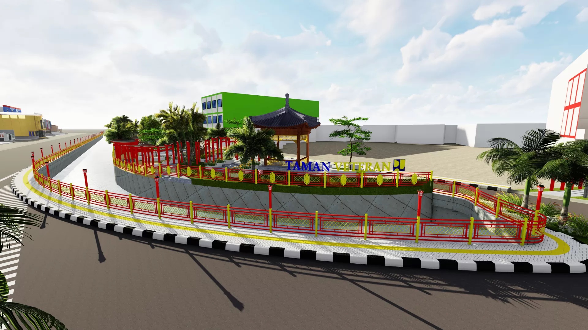 RANCANGAN: Desain revitalisasi Sungai Veteran di Kota Banjarmasin. (BWS KALIMANTAN III UNTUK RADAR BANJARMASIN)