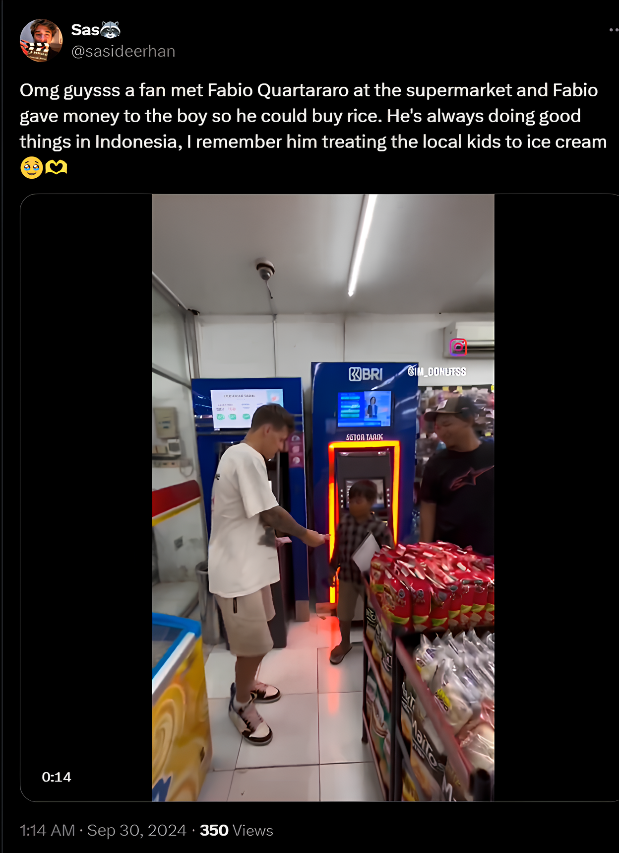 Tangkapan Layar Cuitan Warganet. (X.com/@sasideerhan)