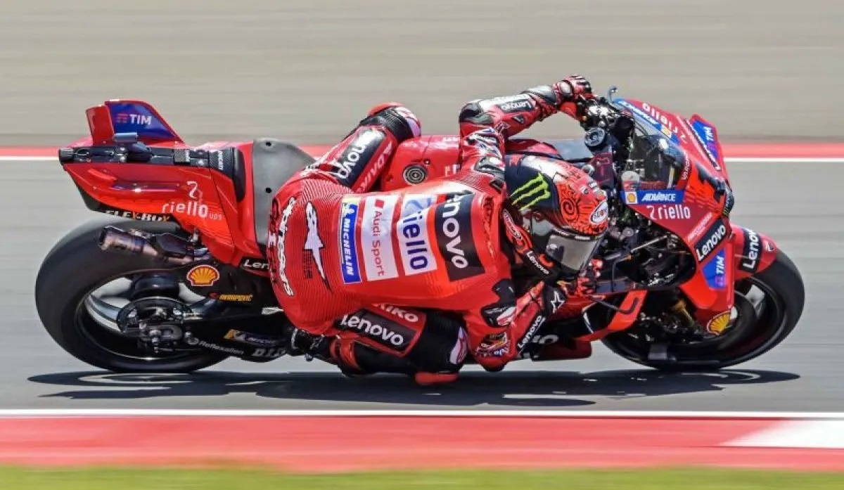 Pembalap tim Ducati Lenovo Francesco Bagnaia.