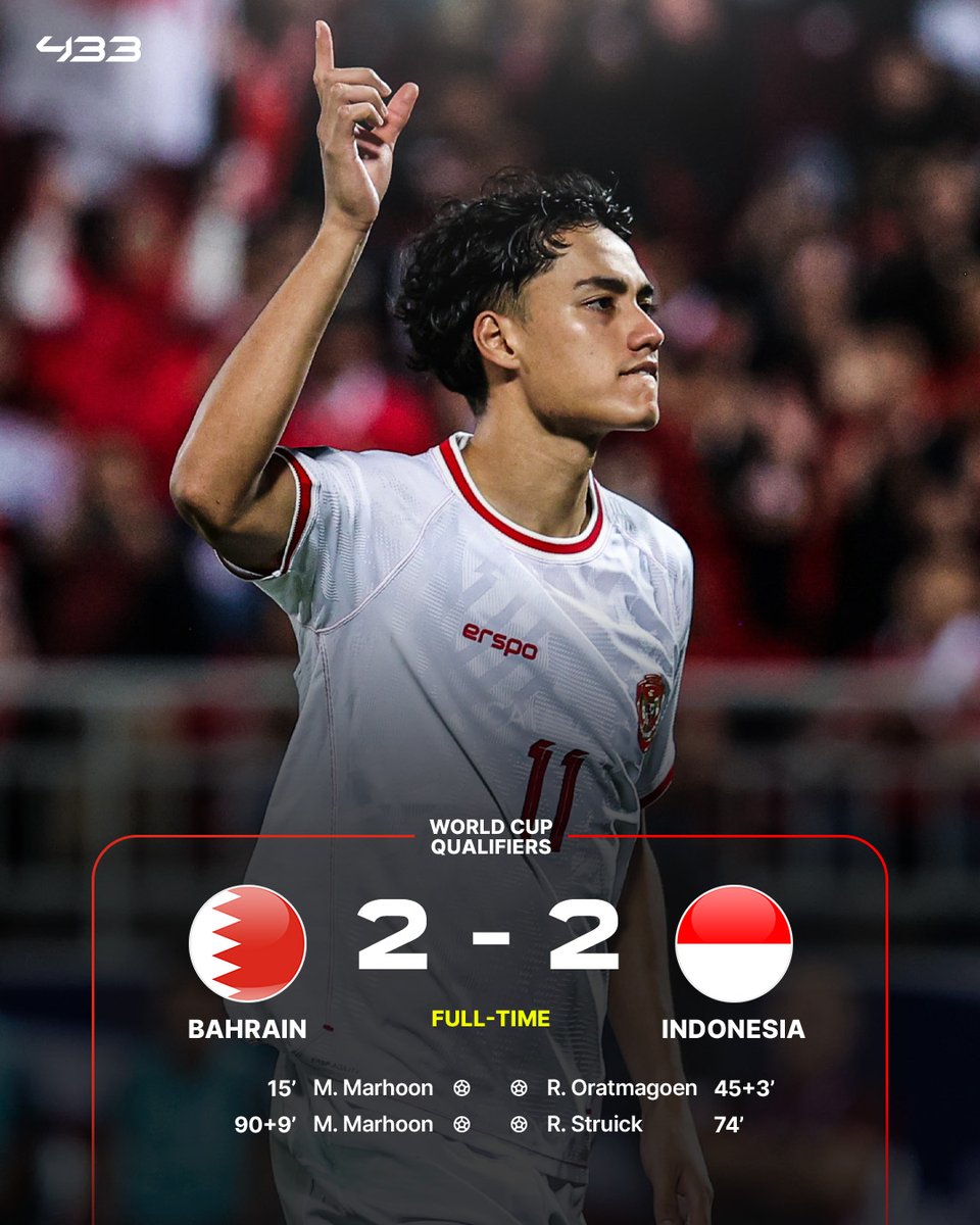 Rafael Struick cetak satu gol melawan Bahrain.