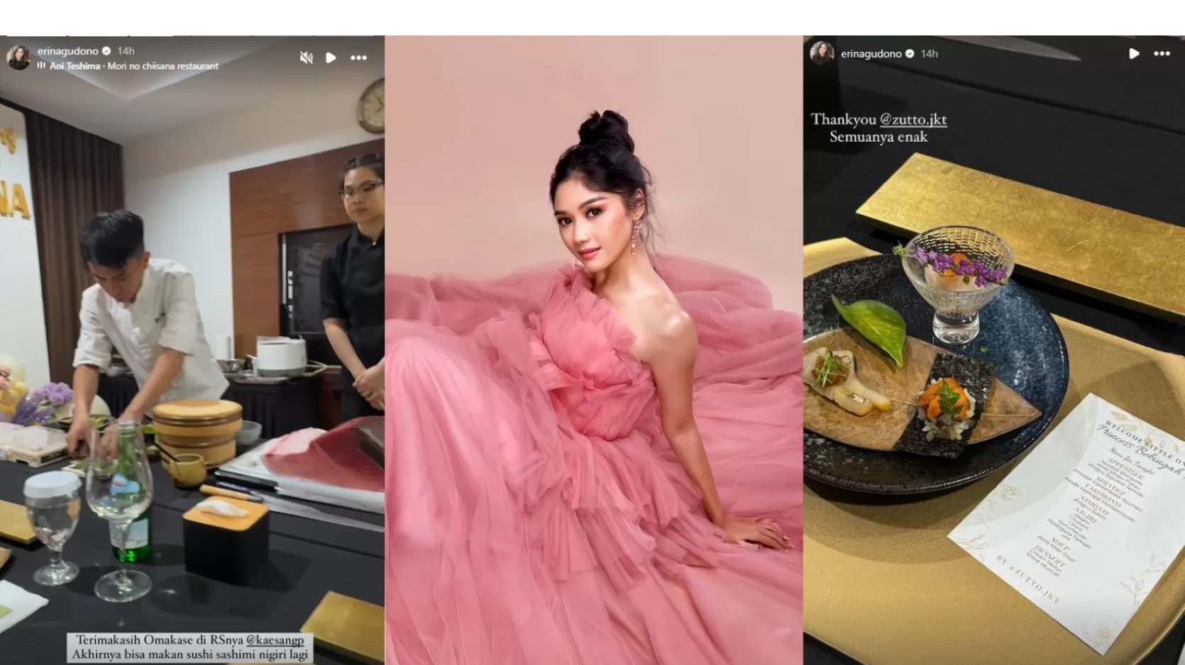 FLEXING: Erina Gudono, istri Kaesang Pangarep, kembali bikin heboh. (instagram.com/erinagudono)