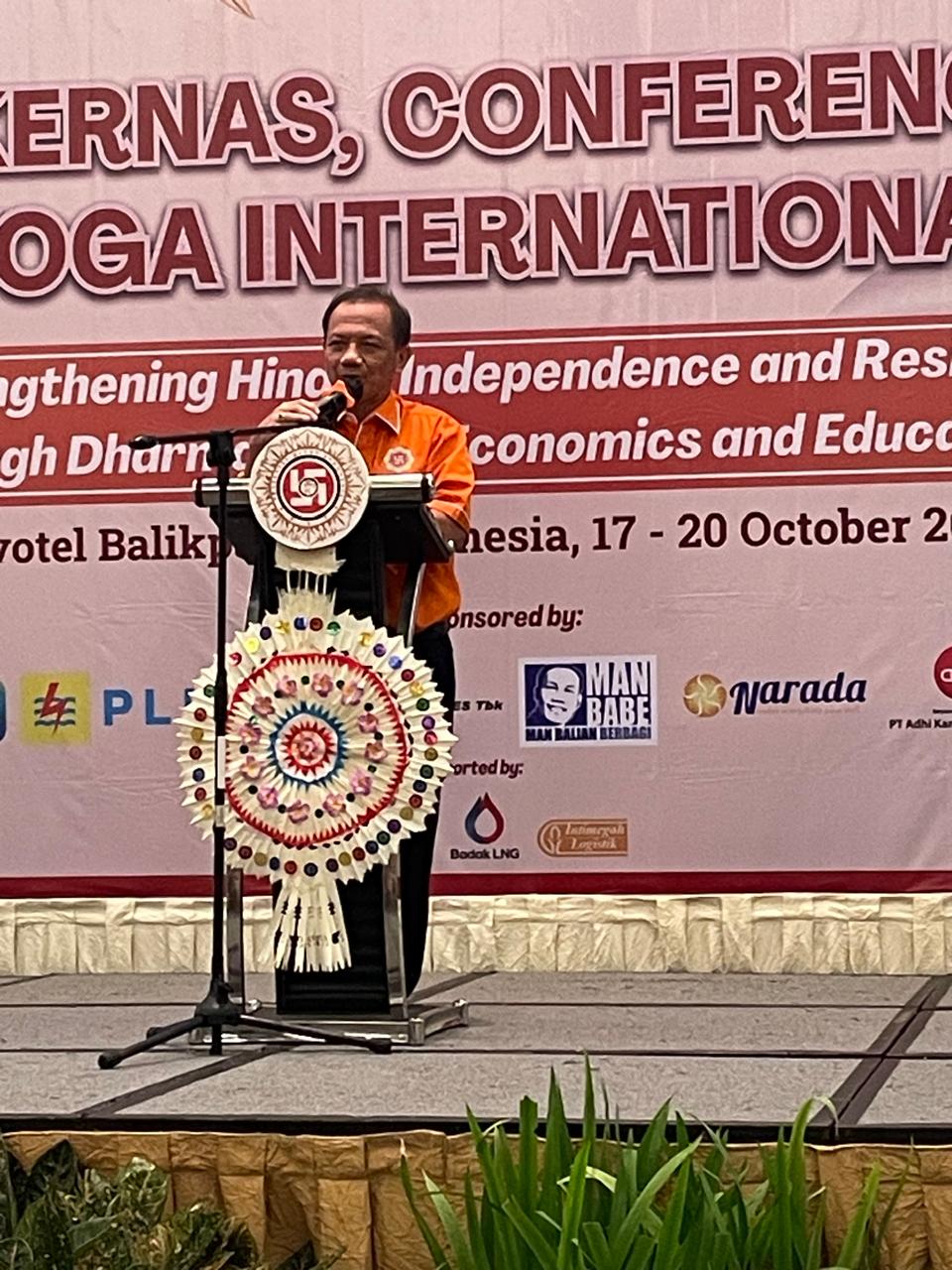 Ketua Panitia rakernas Gede Narayana. Prajaniti Hindu Indonesia menggelar Rapat Kerja Nasional (Rakernas).