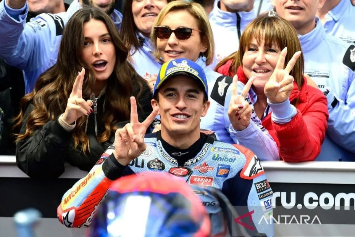 Pembalap Gresini Racing Federal Oil, Marc Marquez meraih podium kedua pada sesi sprint MotoGP 2024 seri ke-17 di Sirkuit Philip Island, Australia. ANTARA/HO-Federal Oil/am.