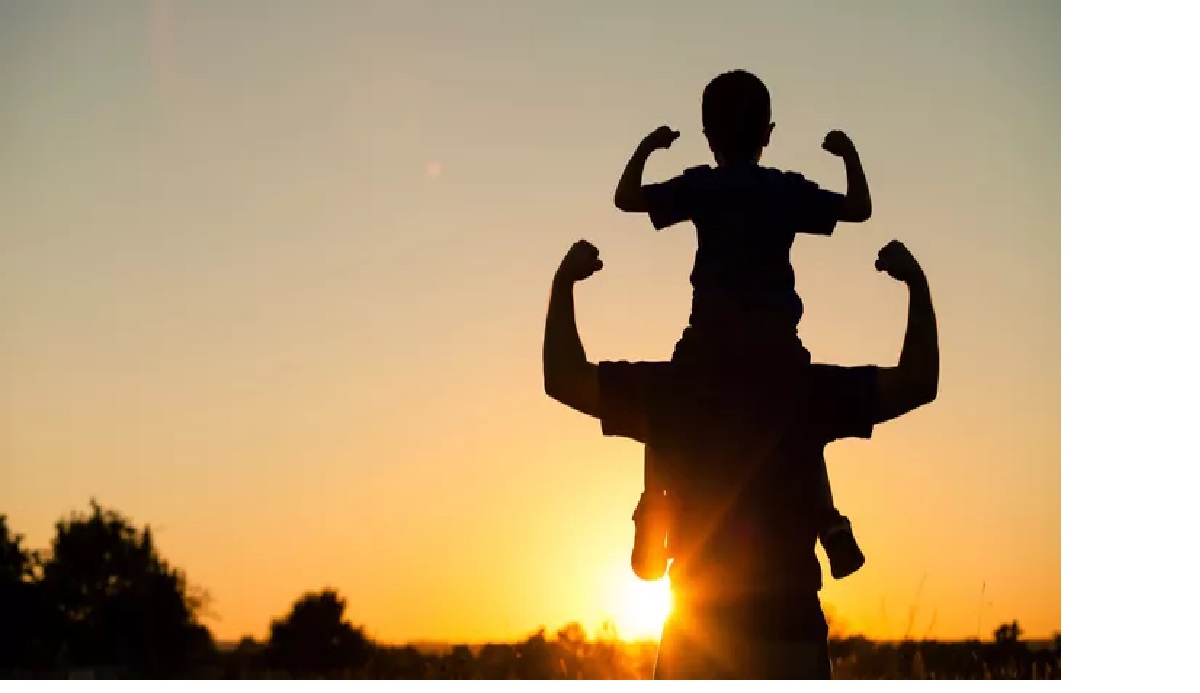 ilustrasi anak dan ayah