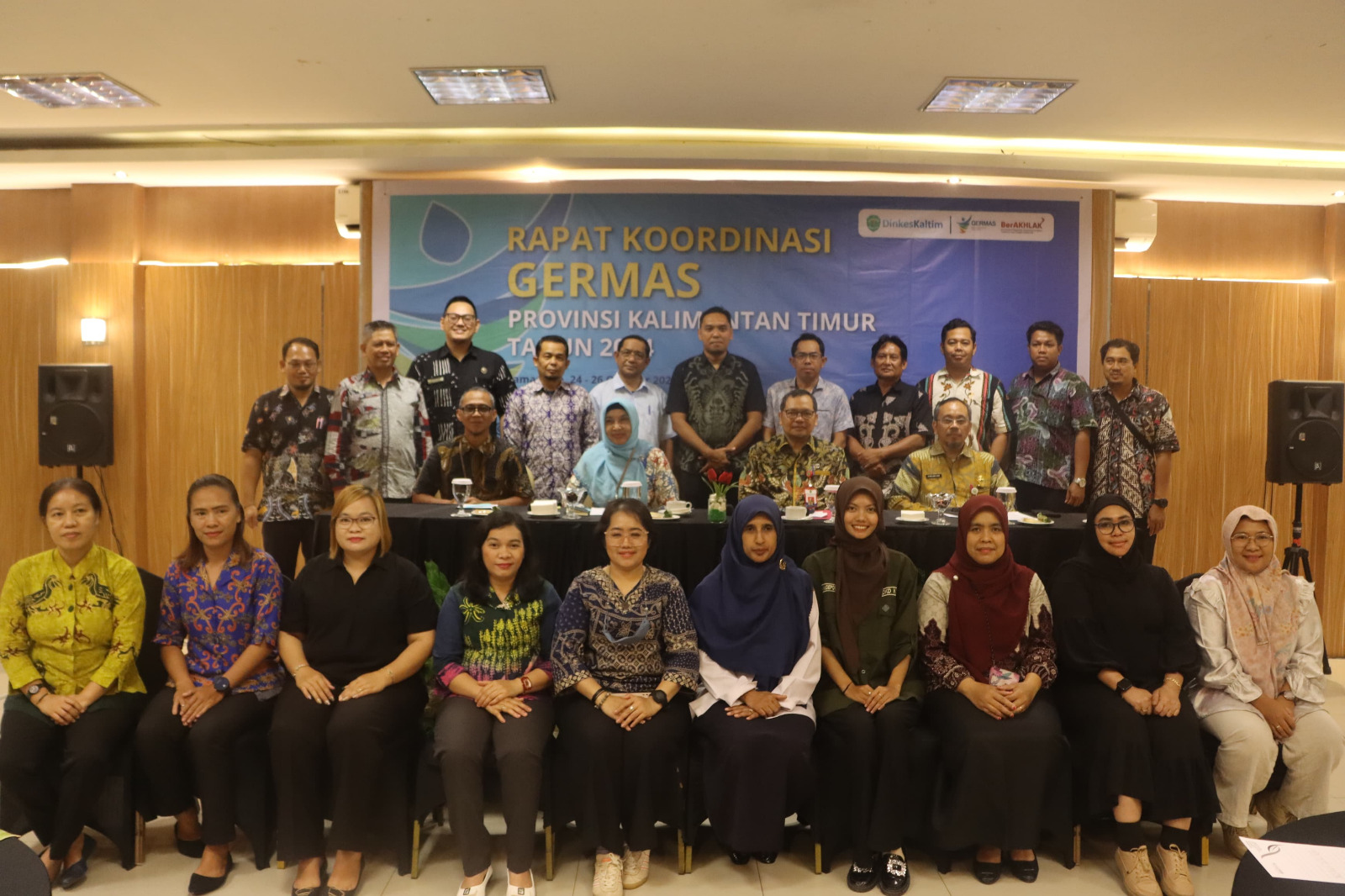 GERAKAN BERSAMA: Perwakilan dari berbagai instansi menghadiri Rapat Koordinasi Germas Hidup Sehat Tahun 2024 yang digelar Dinkes Kaltim di Hotel Royal Park Samarinda, Kamis (24/10).