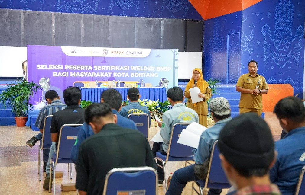 Pelatihan sertifikasi pengelasan.