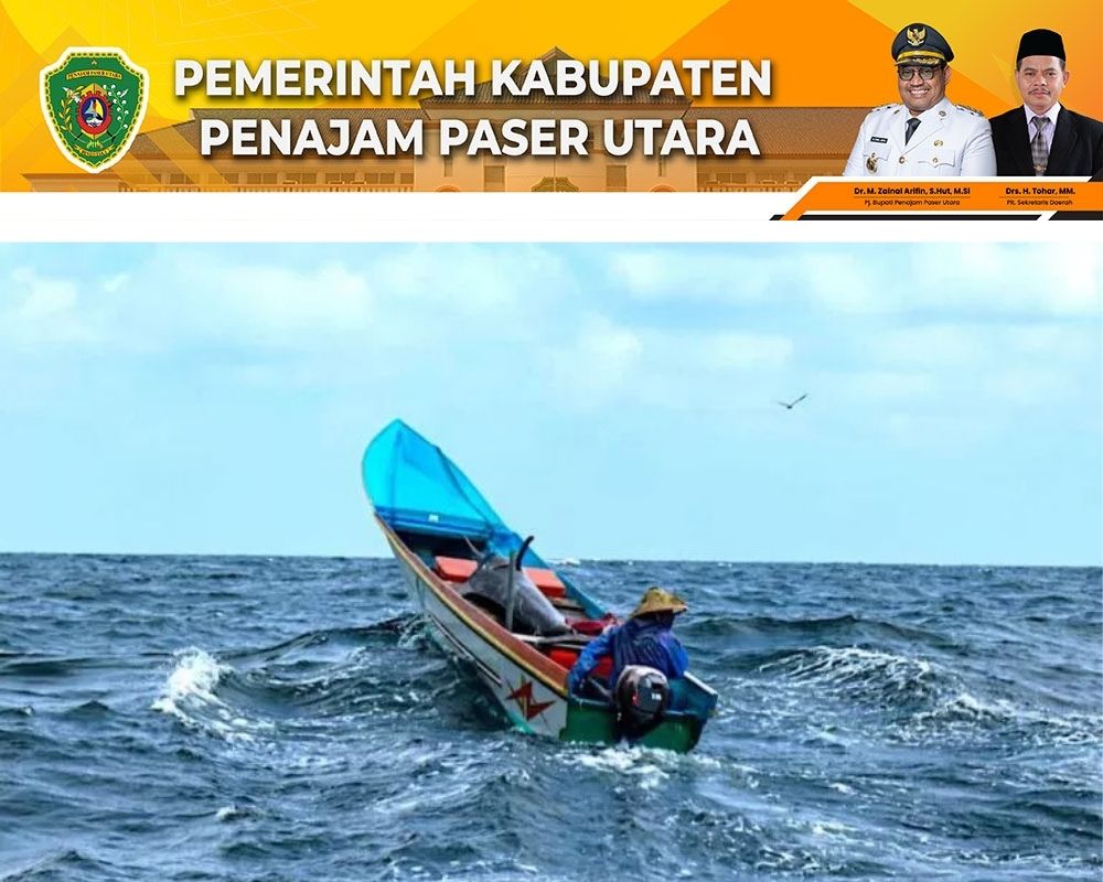 GELOMBANG: Nelayan di PPU diingatkan oleh BPBD akan potensi cuaca buruk dan gelombang laut tinggi hingga 22 September 2024.