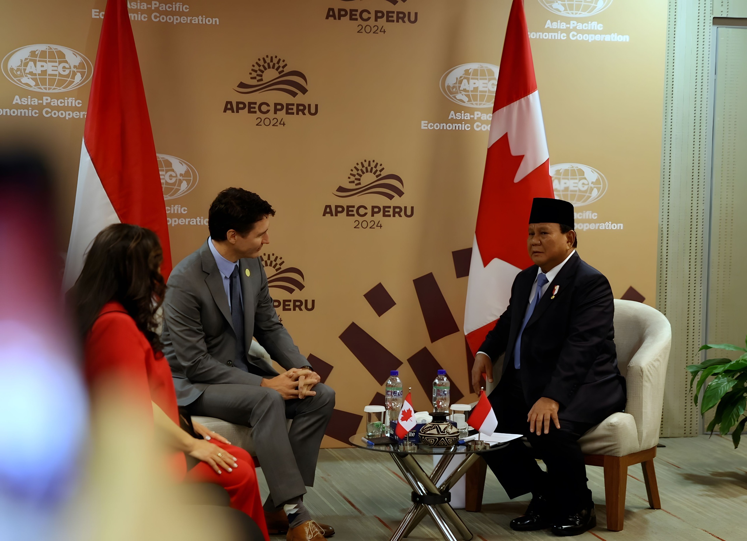 Prabowo bertemu Justin Trudeau.