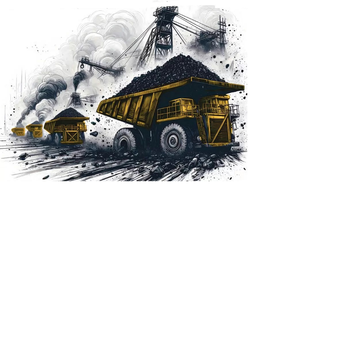 Ilustrasi Angkutan Batu Bara (Ilustrator: Koko/Radar Banjarmasin)