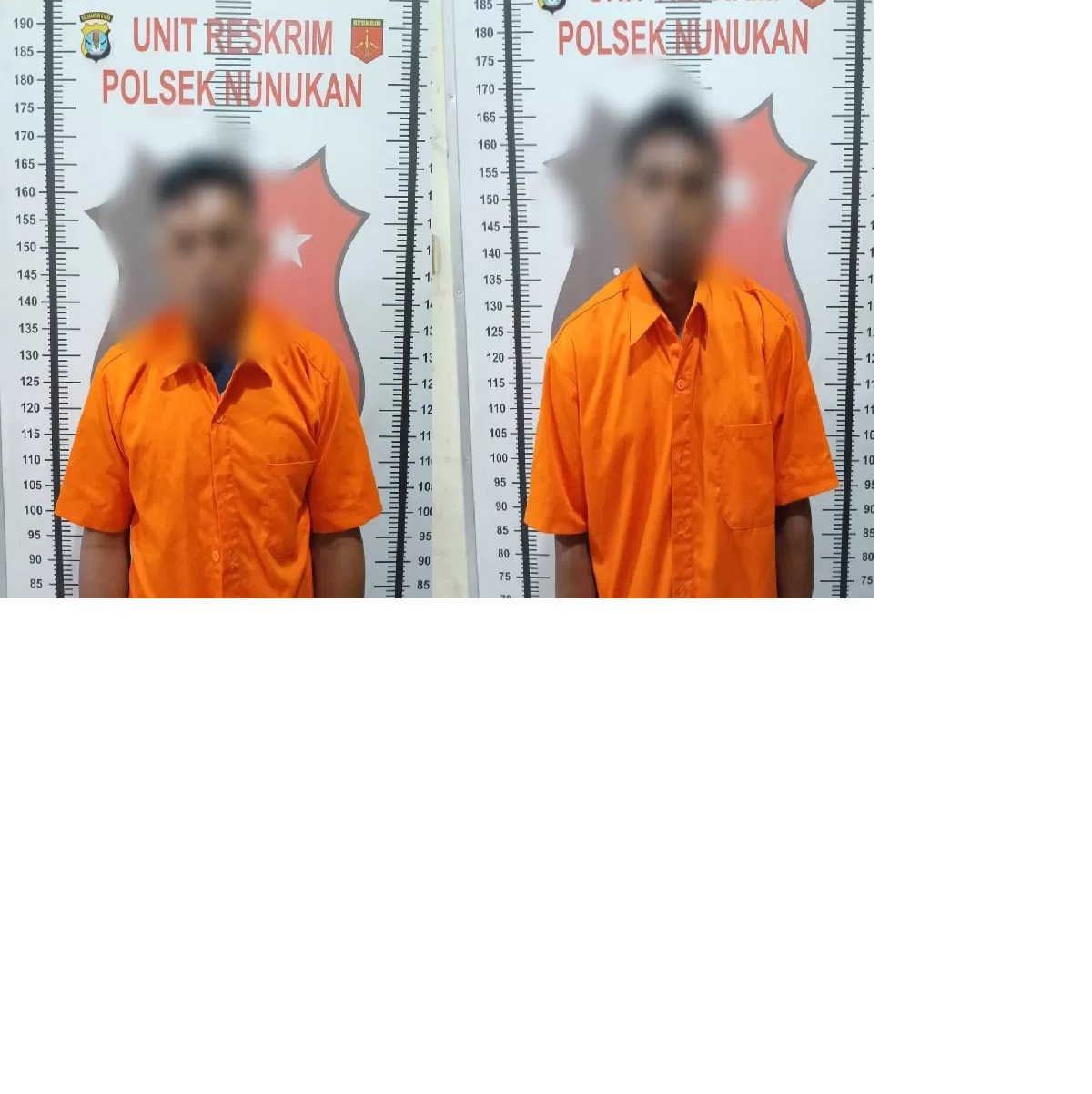 Dua pelaku inisial MA dan AN dibekuk personel Unit Reskrim Polsek Nunukan atas perbuatannya.