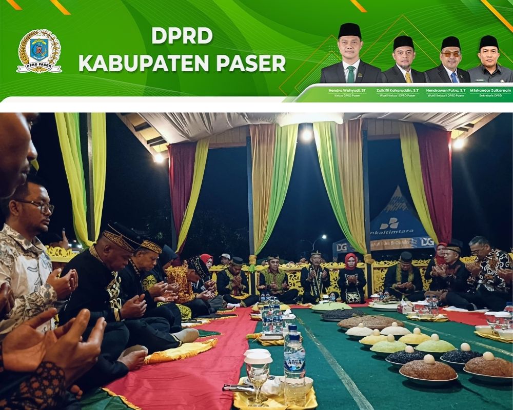 DUKUNG BUDAYA: Wakil ketua DPRD Paser Hendrawan Putra saat menghadiri penutupan Melas Taon 2024, Sabtu (19/10/2024).