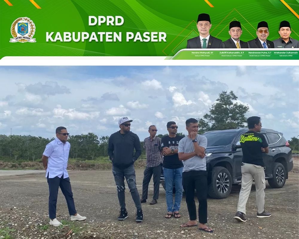 Wakil Ketua DPRD Paser Zulkifli Kaharuddin saat menerima kedatangan IMI Kaltim meninjau Sirkuit Balap Paser, Sabtu (5/10/2024)