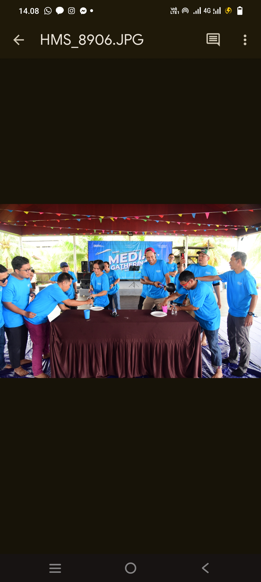 Salah satu keseruan games di Media Gathering Bandara SAMS Sepinggan, Sabtu (30/11).