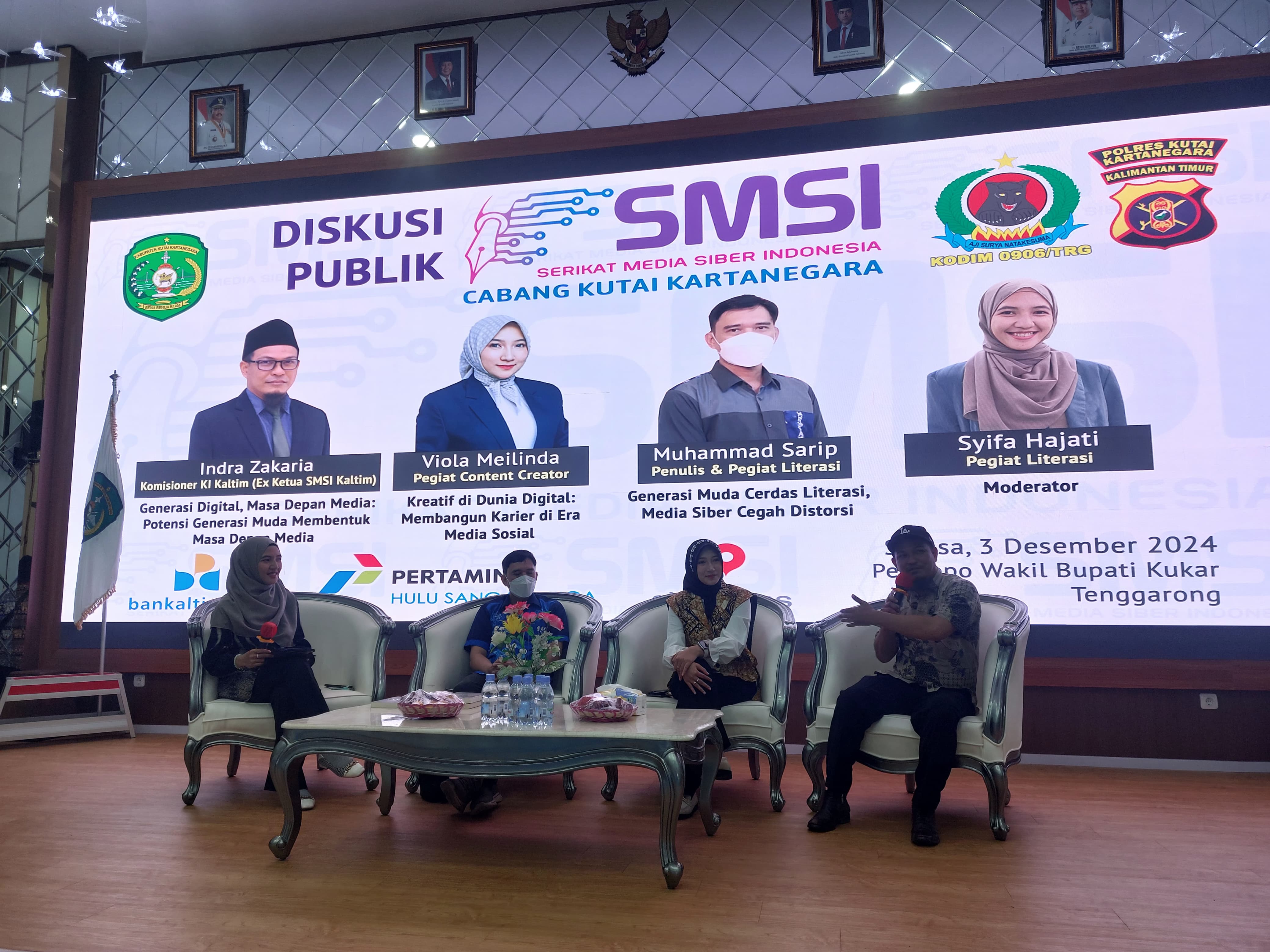 Diskusi Publik yang digelar SMSI Kukar.