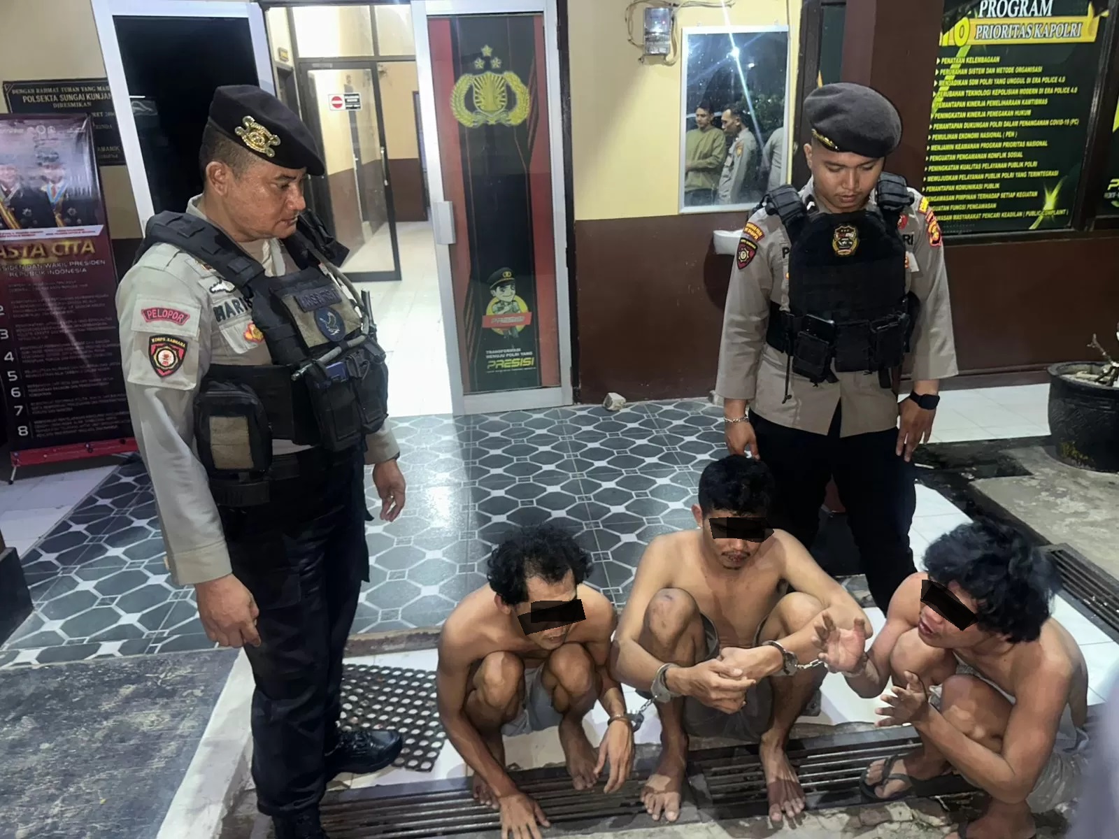 APES. TF, FM, BMN diamankan Patroli Beat 110 dan diserahkan ke Polsek Sungai Kunjang.