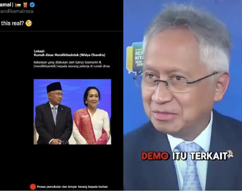 Mendikti Satryo Brodjonegoro membantah melakukan kekerasan.