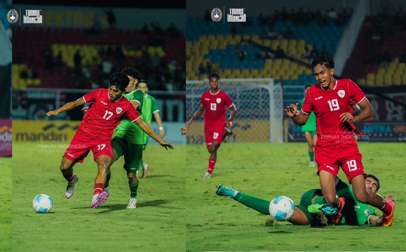 Laga Indonesia vs Suriah U20 di Mandiri U20 Challenge Series 2025, Senin (27/1/2025).