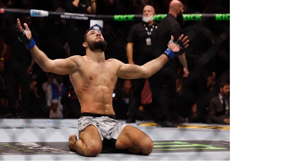 Nassourdine Imavov usai KO -kan Israel Adesanya.