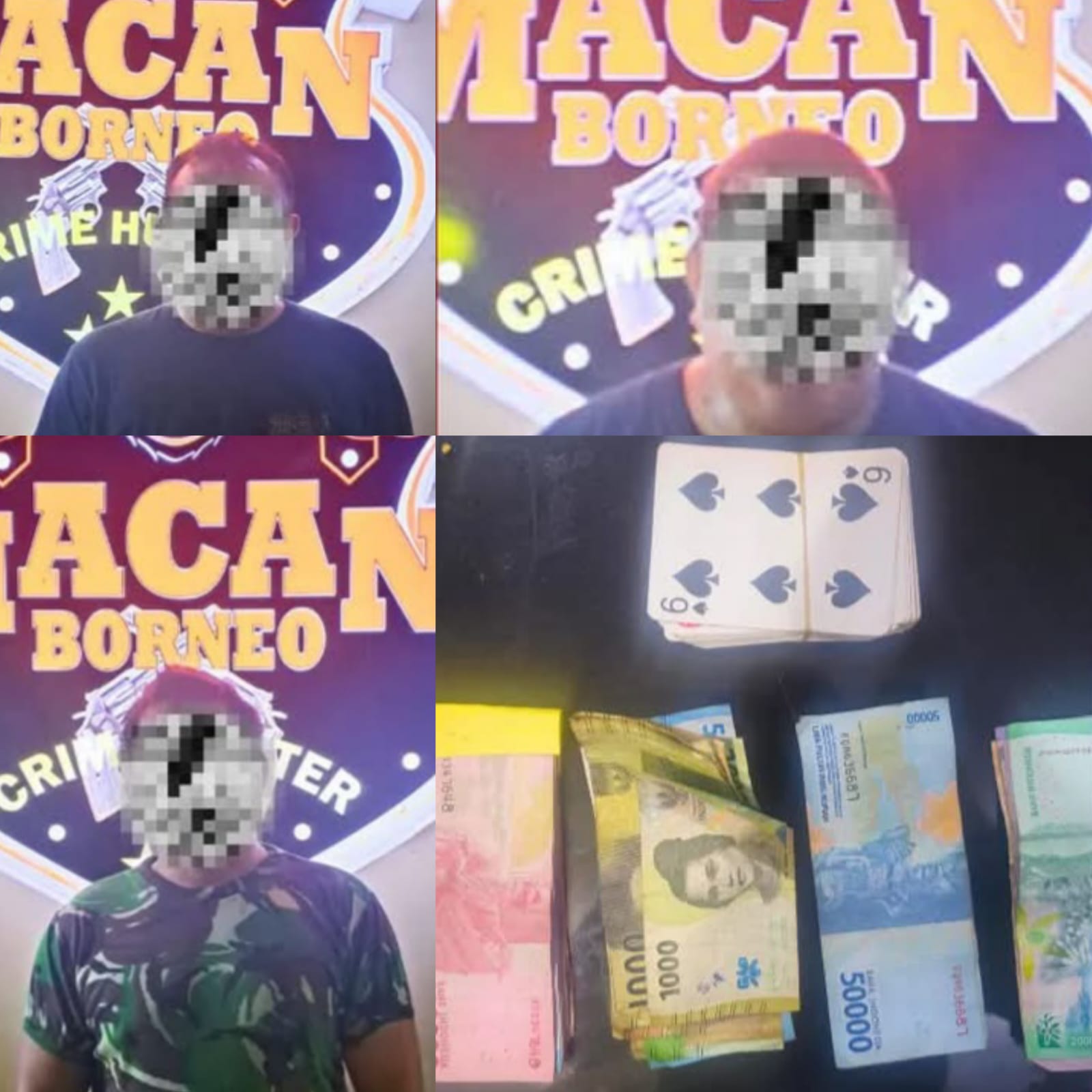 Tersangka dan barang bukti.