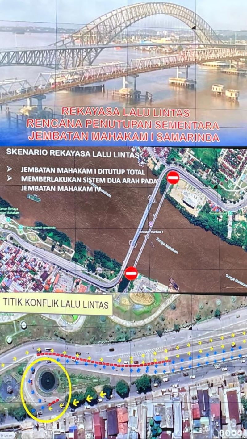 Rekayasa penutupan Jembatan Mahakam 1.