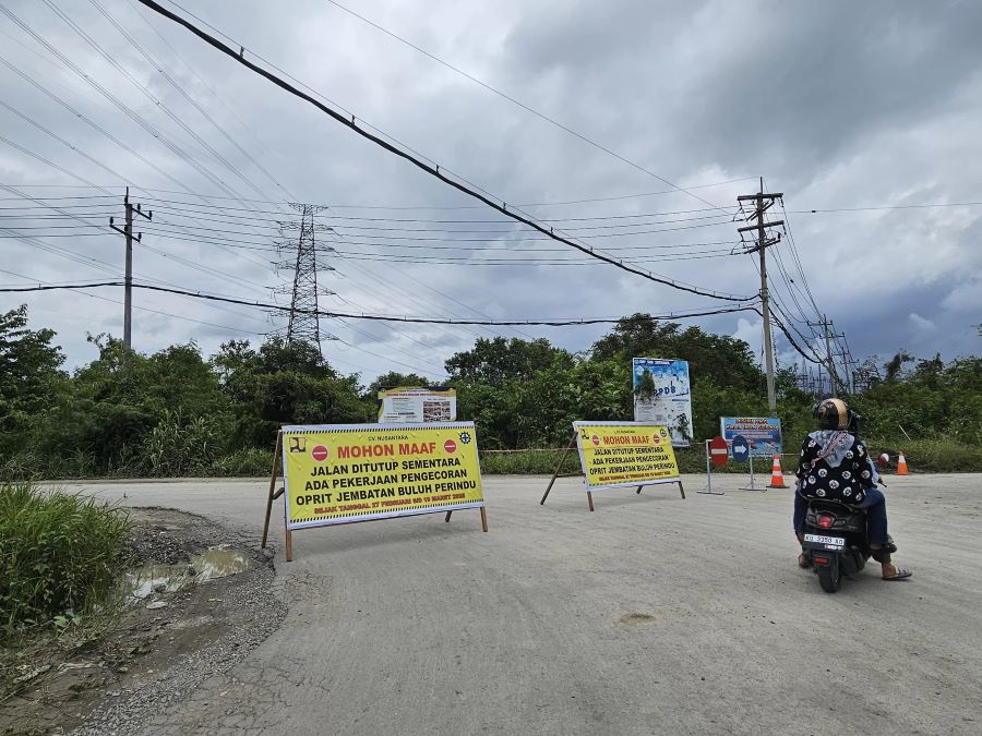 DITUTUP : Jembatan Buluh Perindu mulai ditutup hari ini, Jumat (28/2).