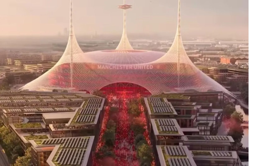 Ilustrasi stadion baru Manchester United yang diumumkan co-owner klub Sir Jim Ratcliffe pada Selasa (11/3/2025). Manutd.com