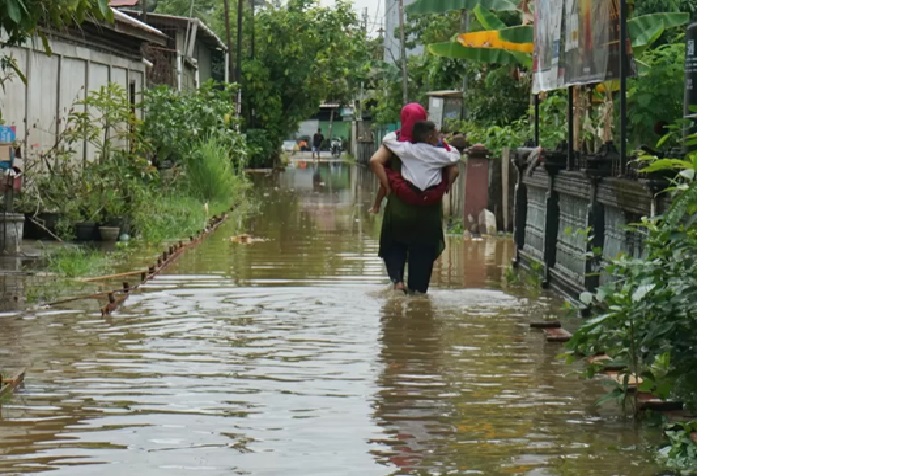 Ilustrasi banjir rob.