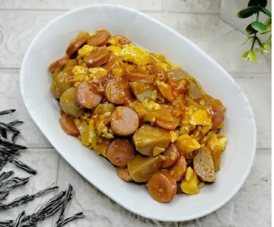 Orak arik telur sosis.