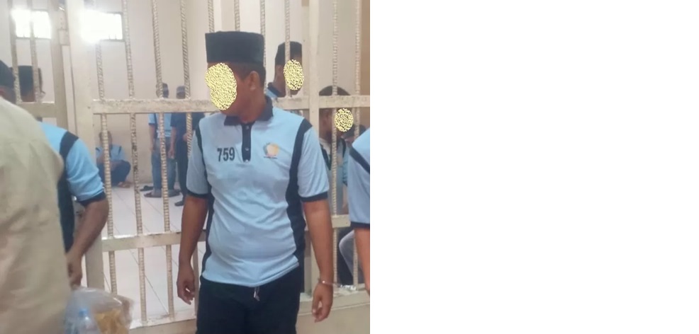 HUKUMAN PERTAMA: Terdakwa WHY saat akan kembali ke Rutan Balikpapan usai menjalani sidang. ( MOESO/BALPOS)