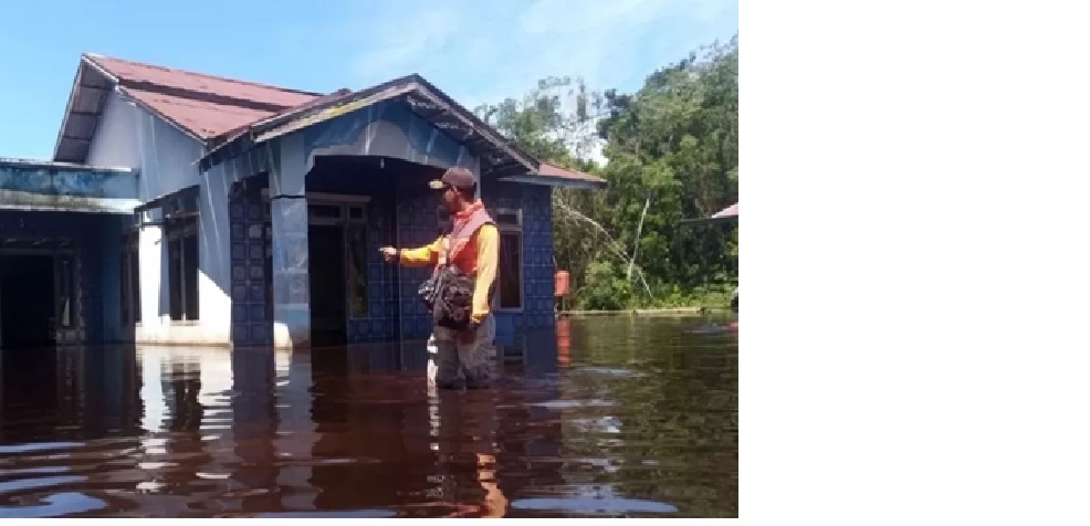 BPBD Kubu Raya lakukan asessment ke lokasi terdampak banjir di Desa Pasak Piang, Kecamatan Sungai Ambawang, Kabupaten Kubu Raya, Kalimantan Barat. (ANTARA/ BPBD Kubu Raya.)