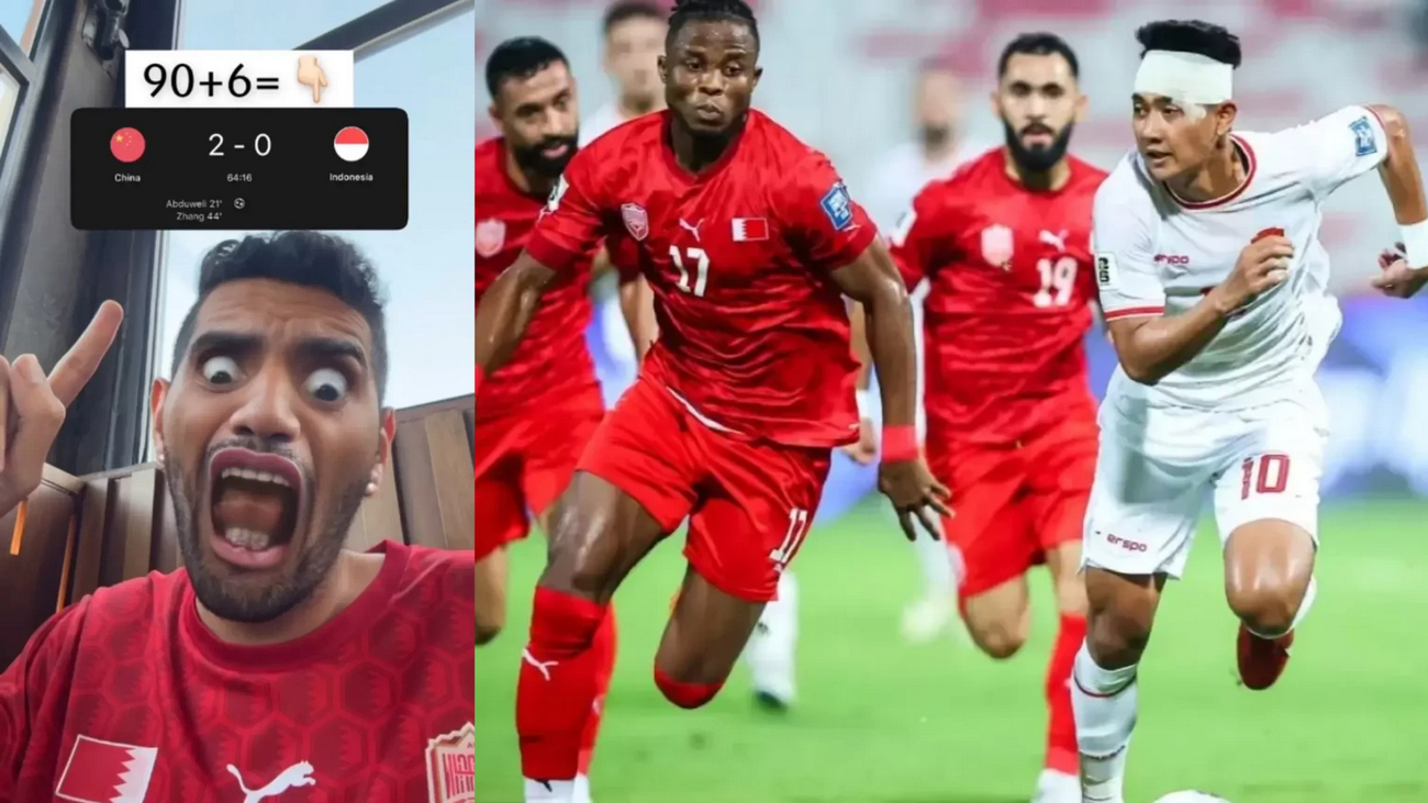 TAK PANTAS: Suporter Bahrain mengejek Indonesia saat laga pertama Indonesia vs Bahrain, Oktober 2024 lalu.