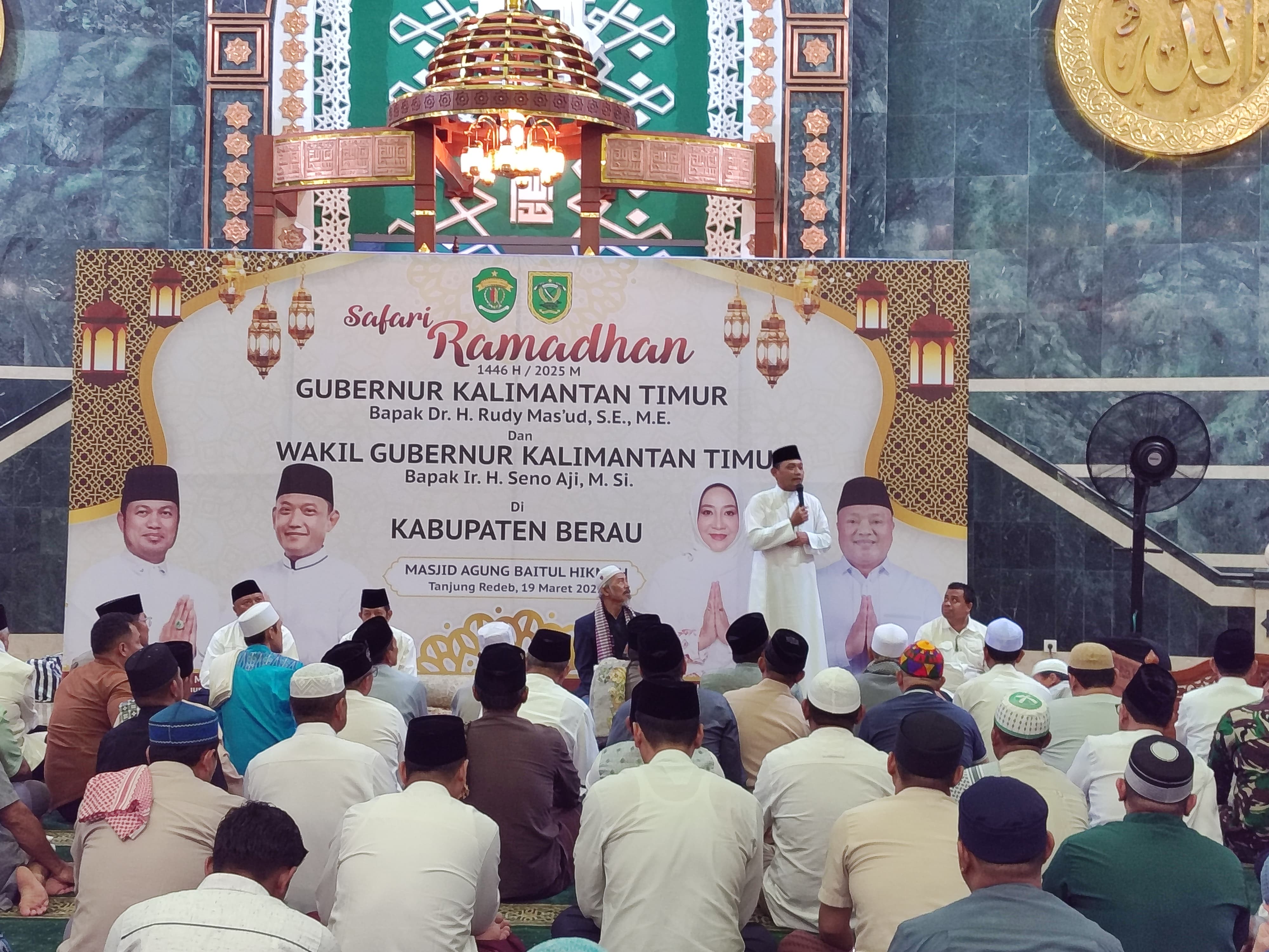 KUNJUNGAN: Wagub Kaltim, Seno Aji, didampingi sejumlah pejabat Pemprov Kaltim melaksanakan Safari Ramadan ke Kabupaten Berau, Rabu, 19 Maret 2025.