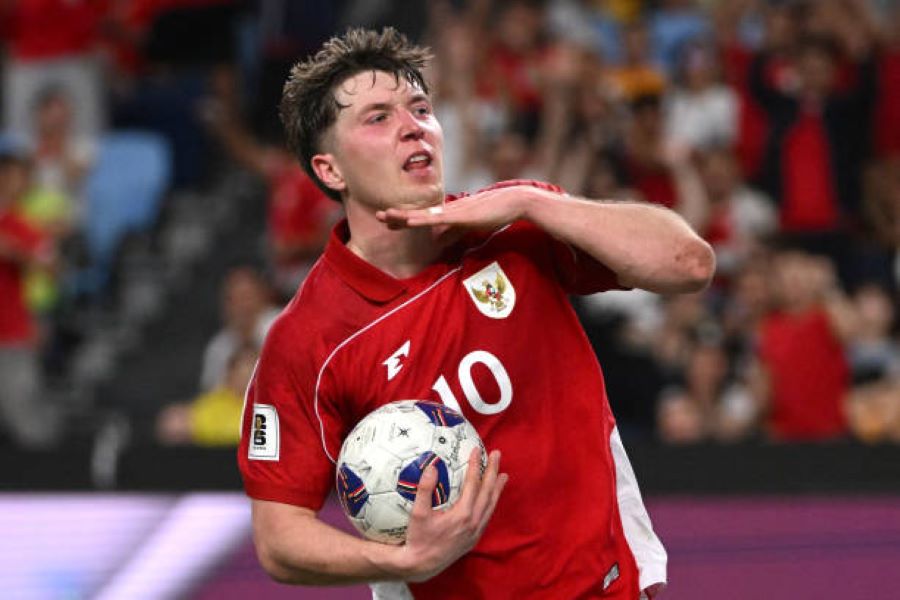 Ole Romeny menjadi pencetak gol satu-satunya Timnas Indonesia melawan Australia. (IST)