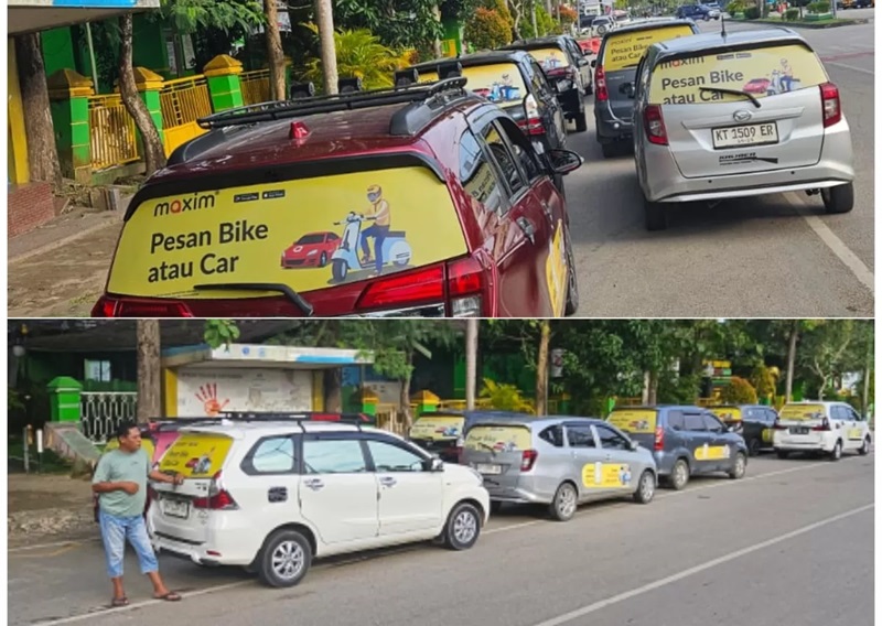 Dari seribu lebih pengemudi transportasi online yang terdaftar di Maxim, masih sedikit yang dinilai produktif oleh aplikator. (FOTO: NAJIB/KP)