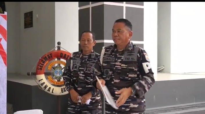 USUT TUNTAS: Dan Denpom Lanal Balikpapan, Mayor Laut (PM) Ronald Ganap