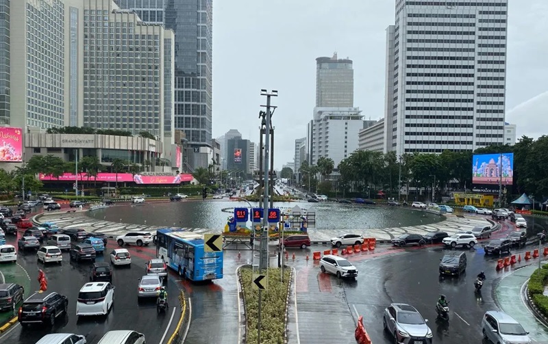 Sejumlah hotel di kawasan Bundaran Hotel Indonesia (HI), Jakarta. (antara)