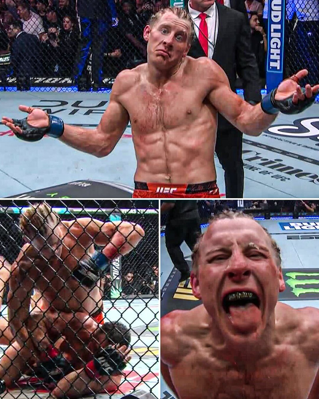 Paddy Pimblet menang TKO atas Michael Chandler. (X)
