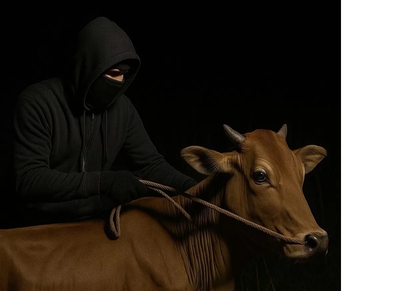 ILUSTRASI : Pencurian ternak sapi dengan cara disembelih.