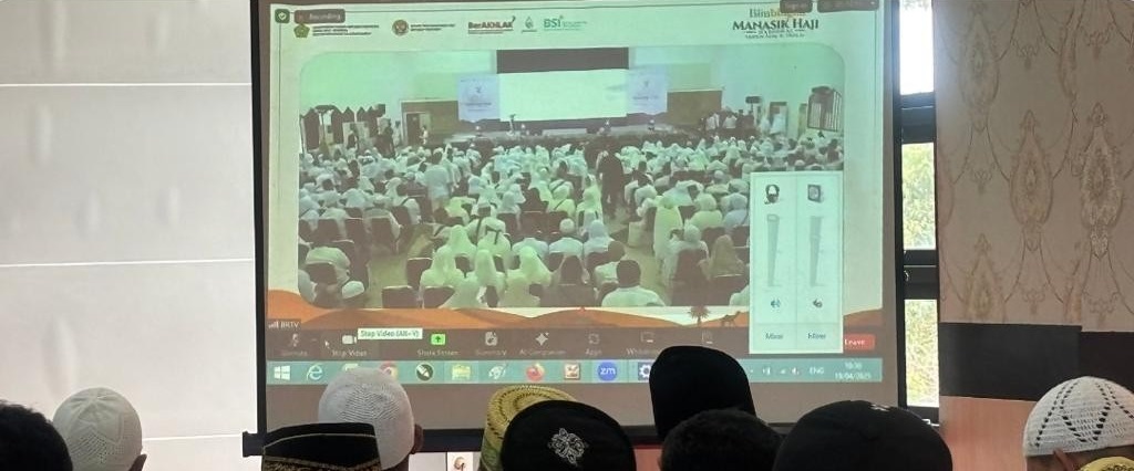 MANASIK: Sebanyak 125 calon jamaah haji reguler dari Kabupaten PPU mengikuti manasik haji nasional melalui Zoom Meeting.