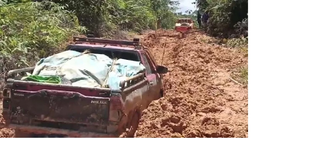 AKSES: Kondisi ruas jalan Apau Kayan-Mahulu yang saat ini mengalami kerusakan cukup parah. FOTO: ISTIMEWA